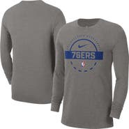 Nike Men's Nike  Charcoal Philadelphia 76ers Authentic Long Sleeve Practice T-Shirt