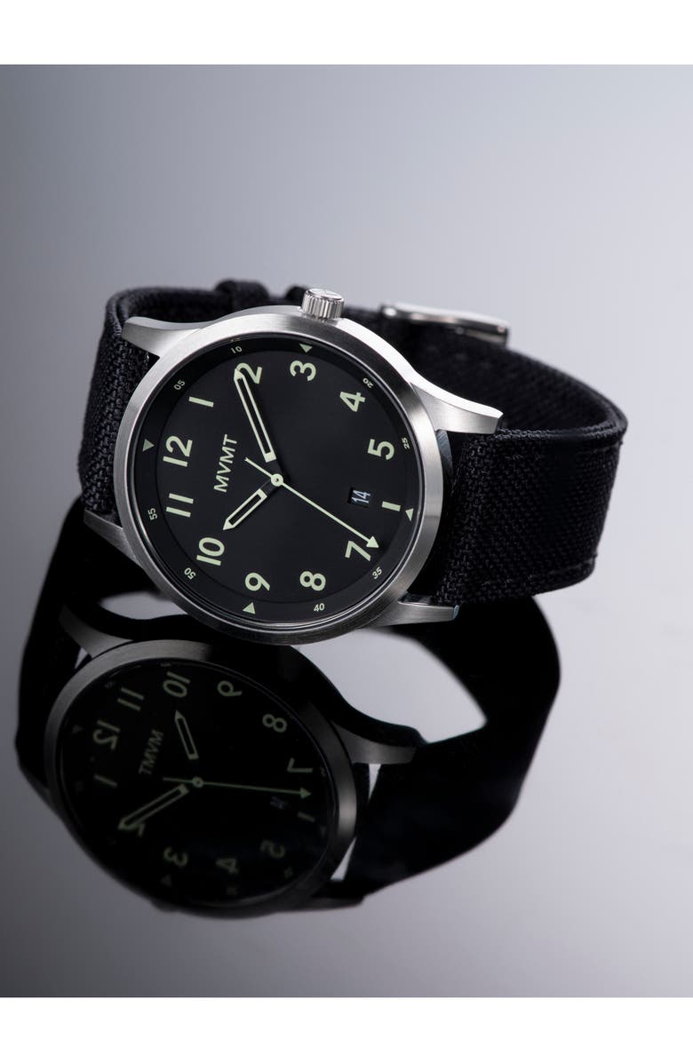 MVMT WATCHES MVMT Field Canvas Strap Watch, 41mm, Alternate, color, 