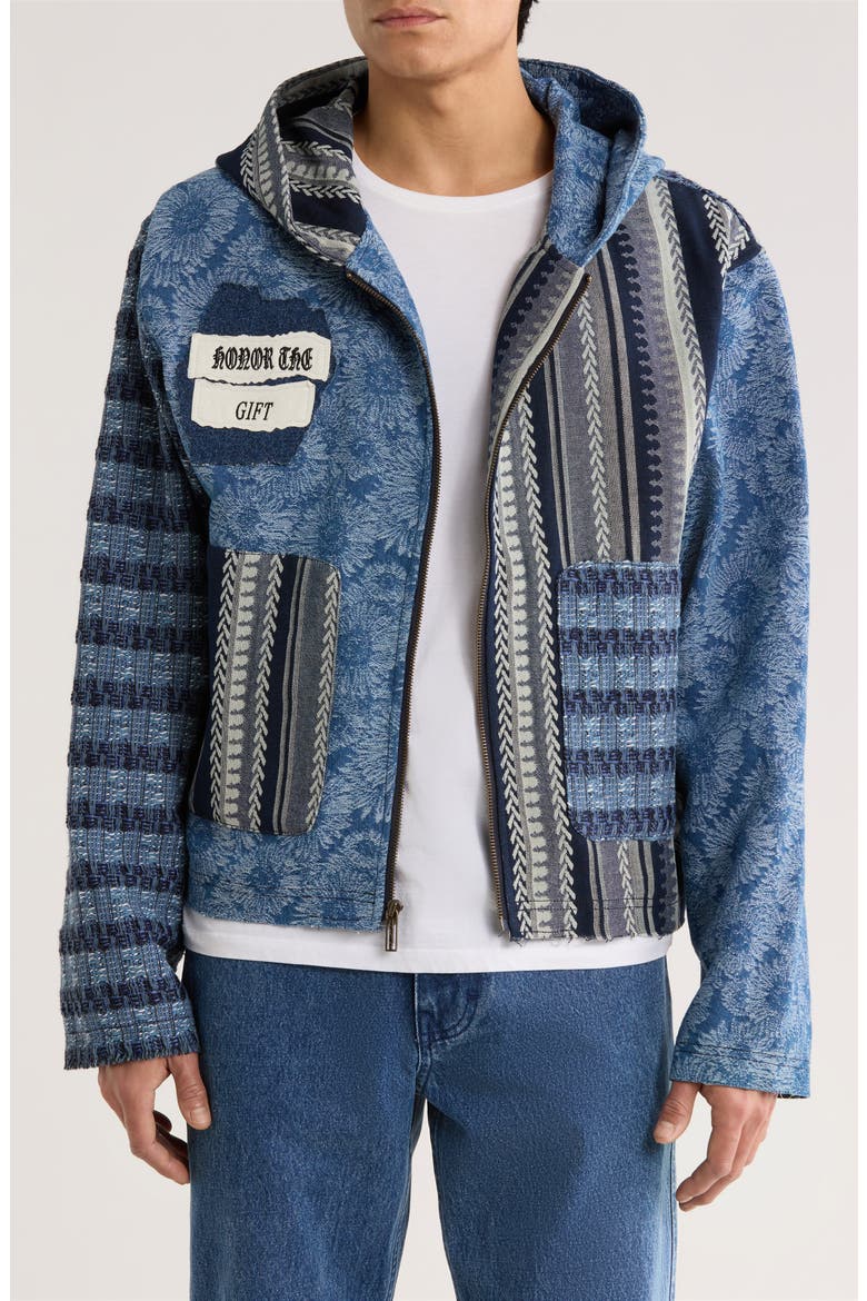Indigo Tapestry Hoodie, Main, color, INDIGO
