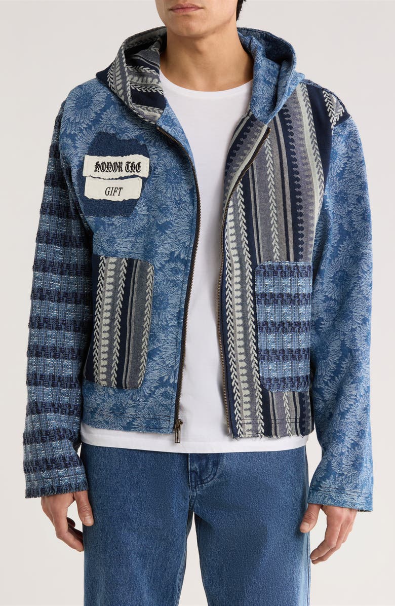 HONOR THE GIFT Indigo Tapestry Hoodie, Main, color, Indigo