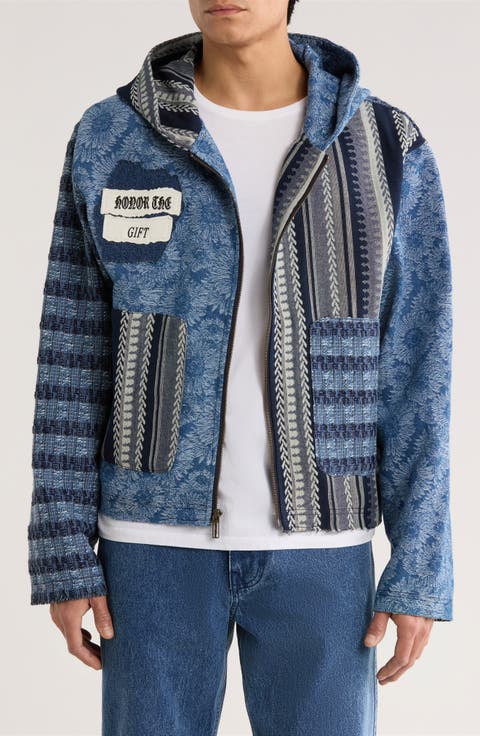 Indigo Tapestry Hoodie