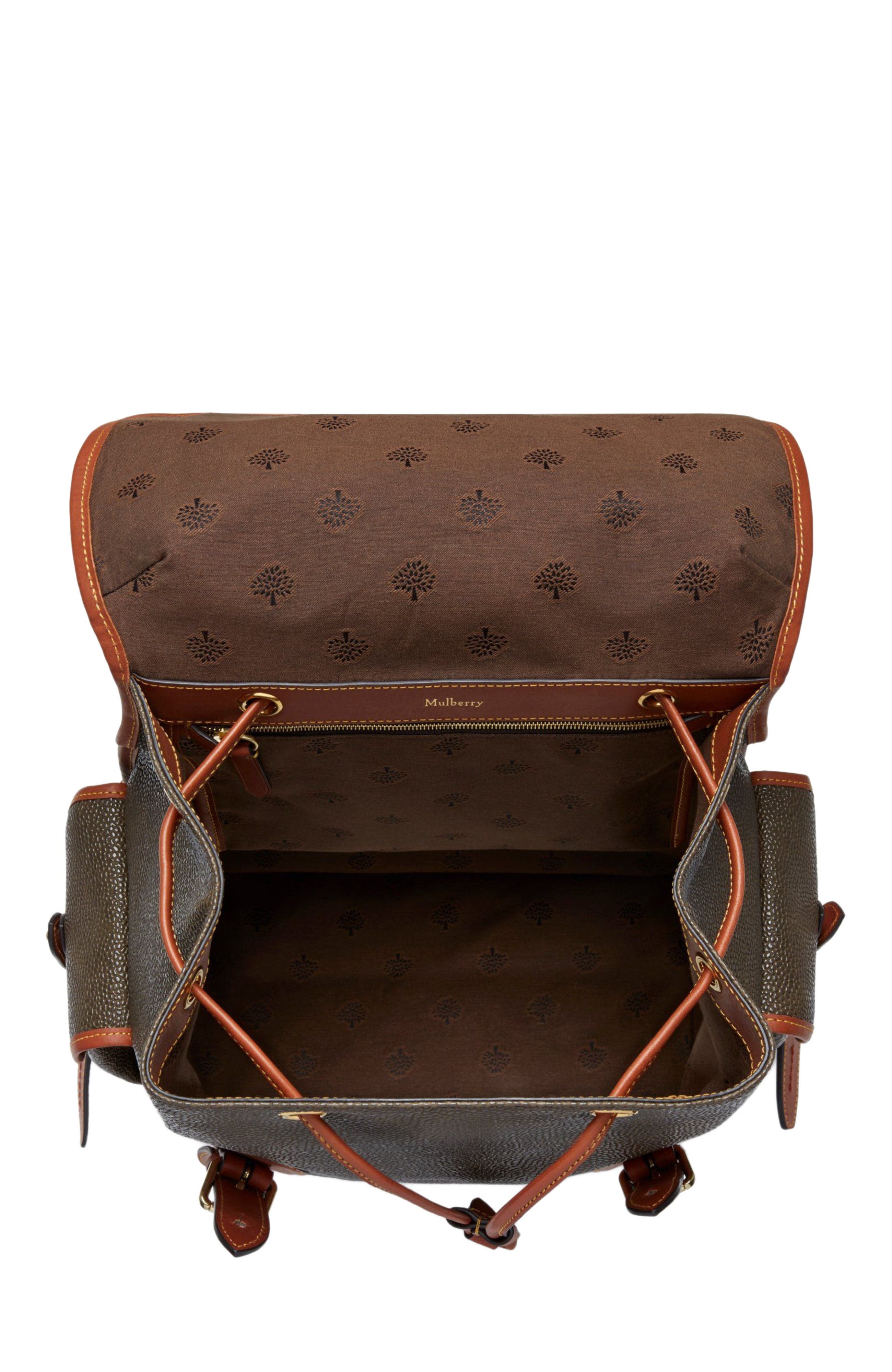 Mulberry Heritage Eco Scotchgrain Backpack, Alternate, color, Mole-Cognac