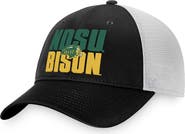 TOP OF THE WORLD Men's Top of the World Black/White NDSU Bison Stockpile Trucker Snapback Hat