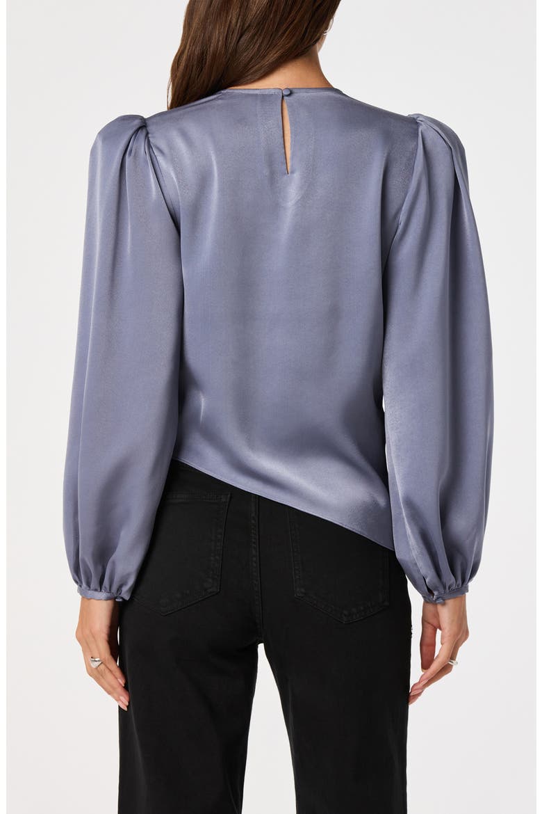Beatrice Satin Drape Top, Alternate, color, SLATE BLUE