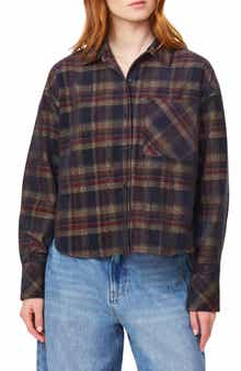 Plaid Cropped Cotton Shirt