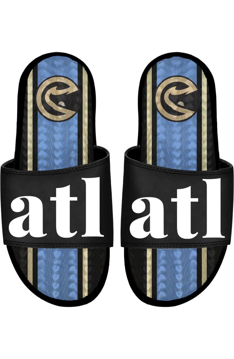ISLIDE Men's ISlide Black Atlanta Hawks 2023/24 City Edition Gel Slide Sandals, Main, color,
