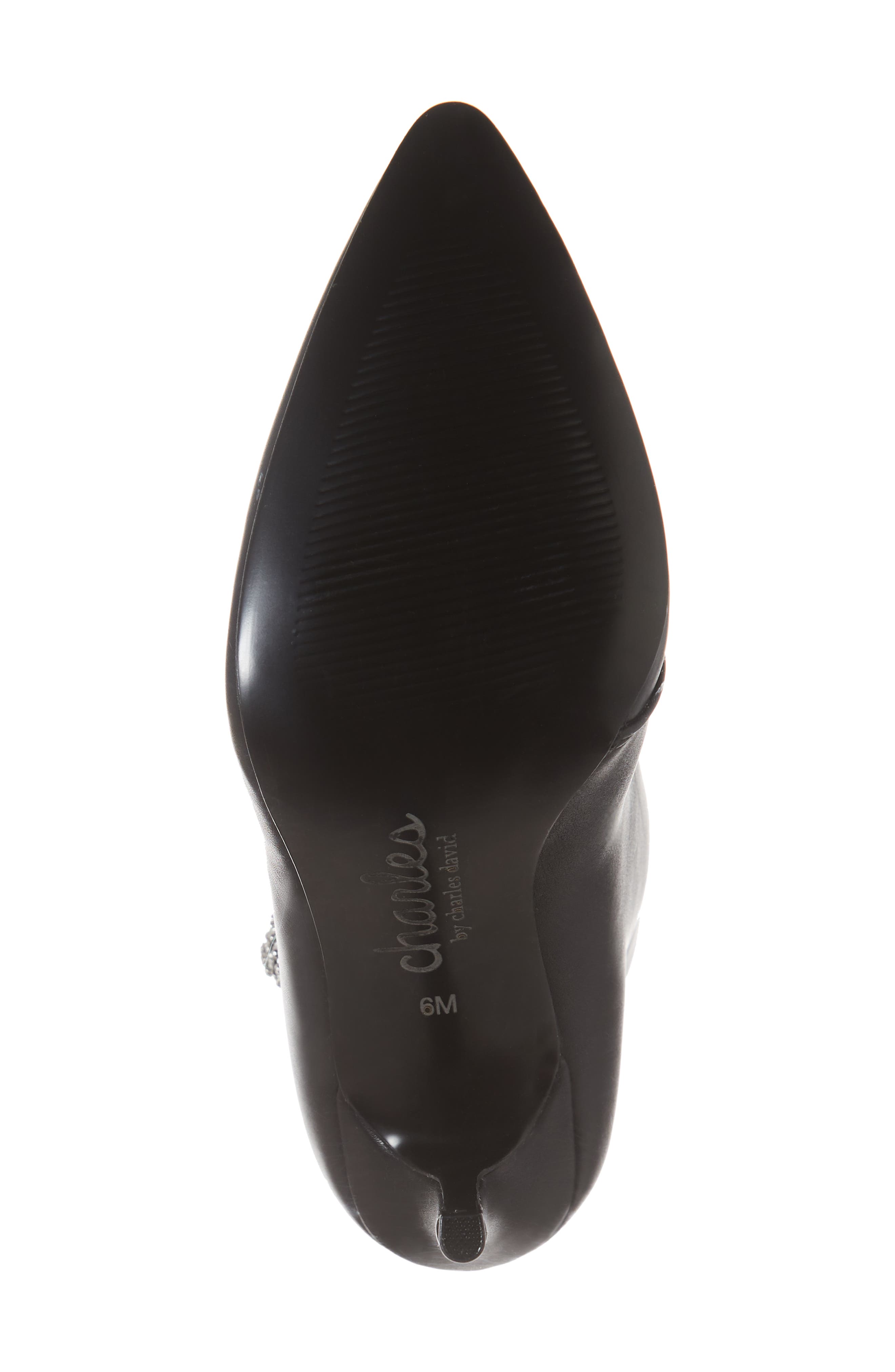 Charles by Charles David Pistol Crystal Embellished Pointy Toe Bootie, Alternate, color, 