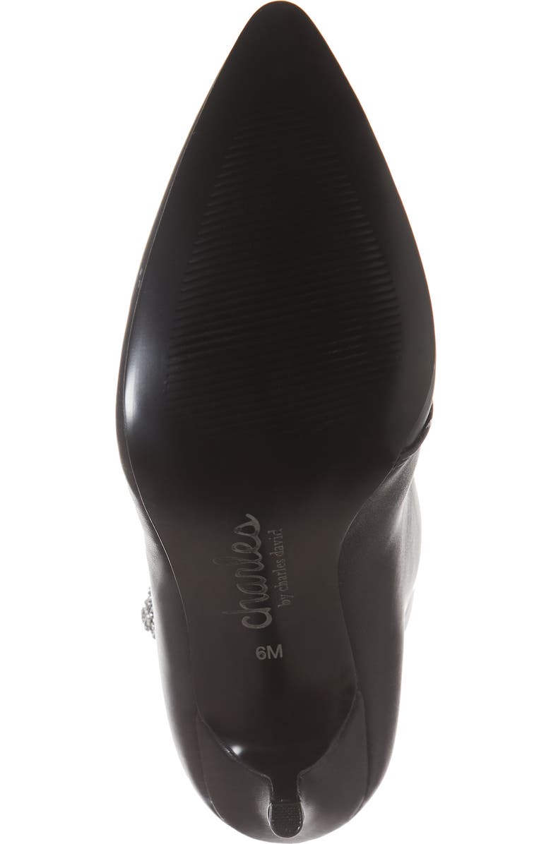 Charles by Charles David Pistol Crystal Embellished Pointy Toe Bootie, Alternate, color,
