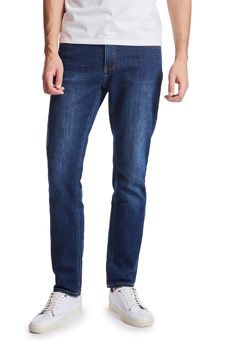 Rebel Skinny Jeans, Main, color, DARK BLUE