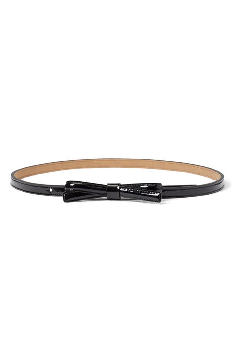 shoestring bow leather belt
