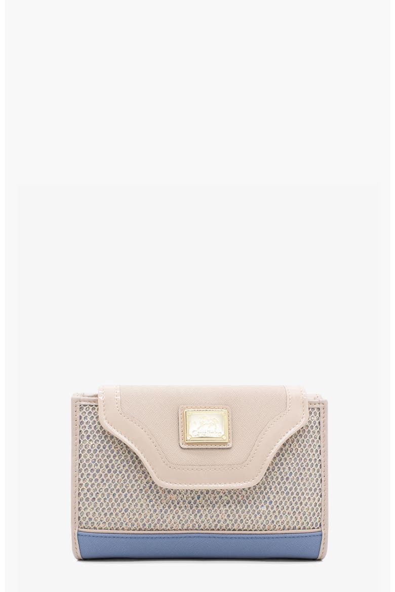 Radiance Wallet 205, Main, color, Light Blue / Beige