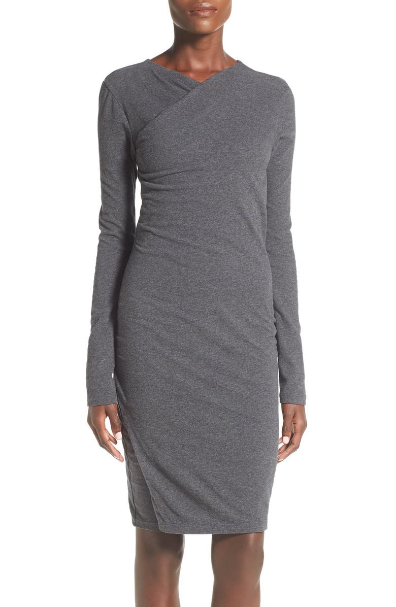 James Perse Melange Jersey Wrap Dress, Main, color,