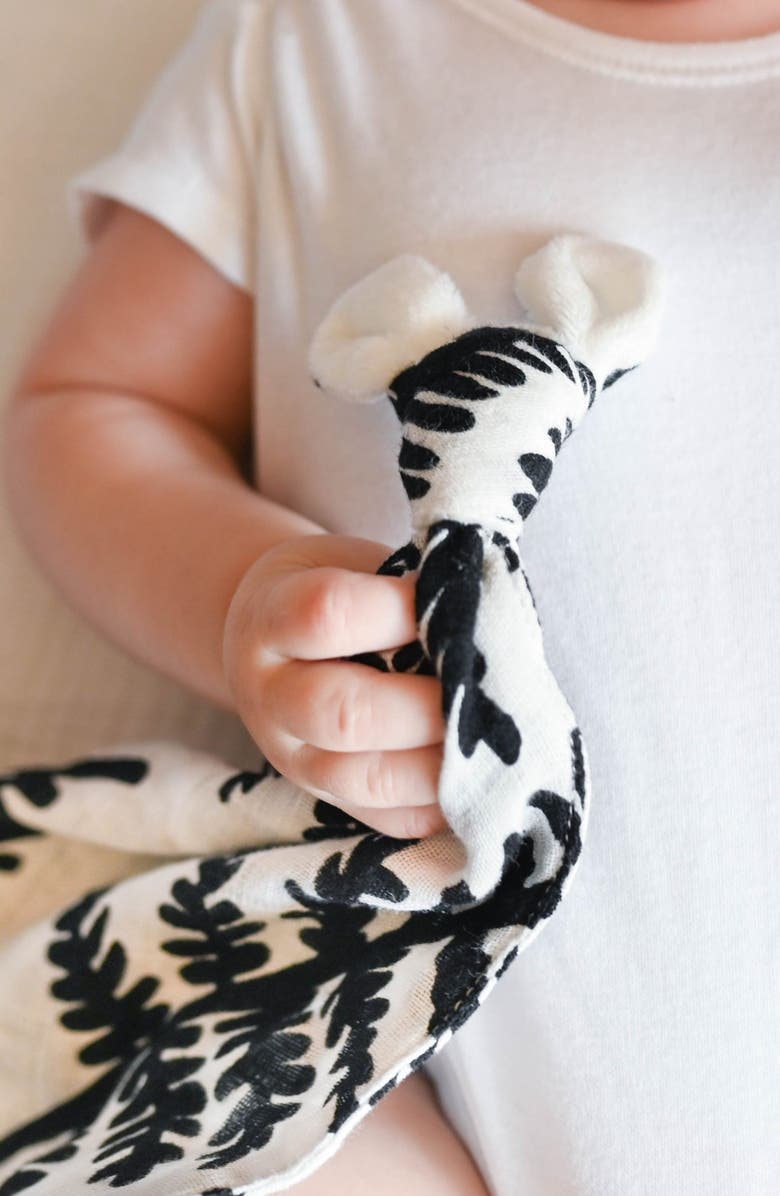 ETTA LOVES Fern Print Sensory Lovey, Alternate, color, Black And White