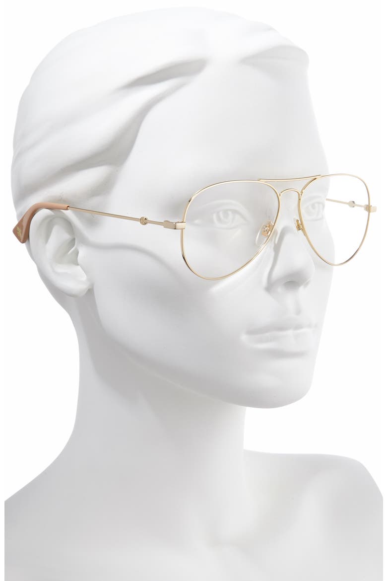 58mm Pilot Optical Glasses, Alternate, color, GOLD