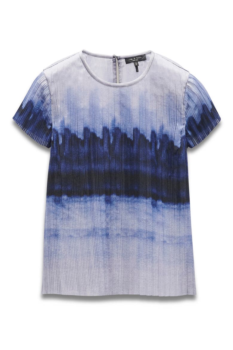 Hailey Printed Organza Top, Alternate, color, LTBLUMLTI