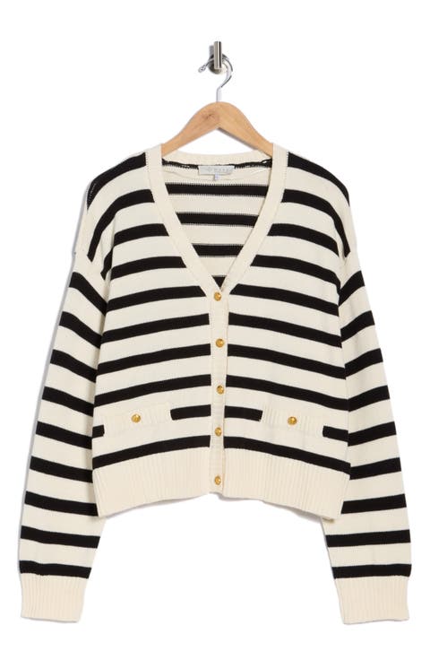 Stripe Cotton Cardigan