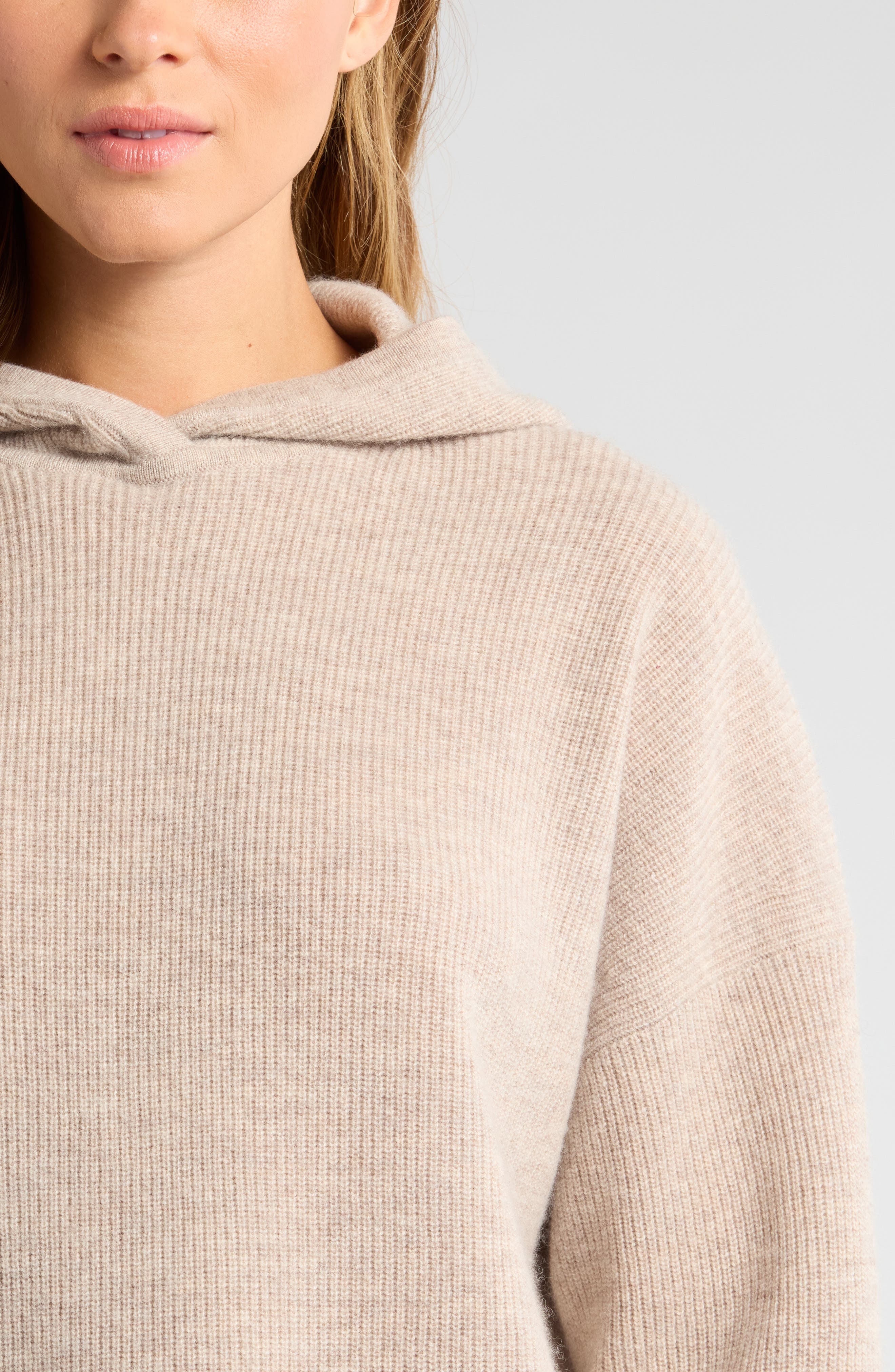 Wool & Cashmere Rib Hoodie (Women) | Nordstrom