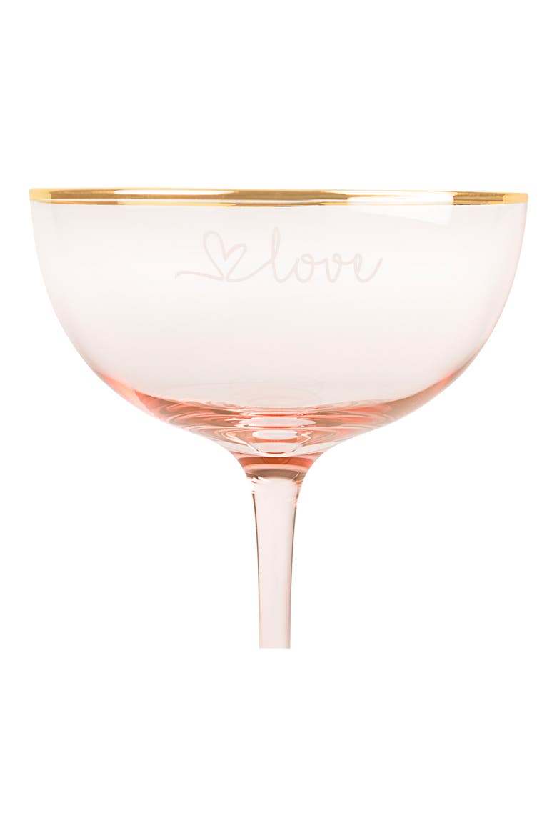 Love Set of 2 Champagne Coupes, Alternate, color, BLUSH