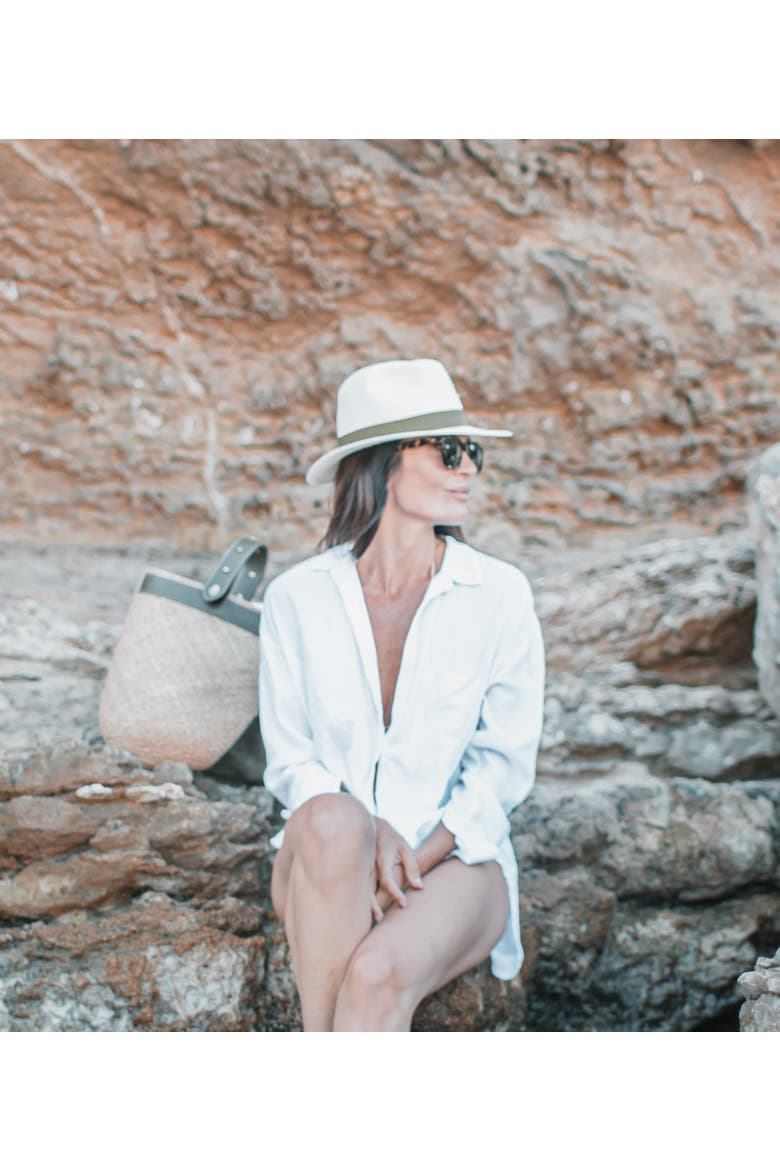 Panama army green straw hat, Alternate, color, Army green