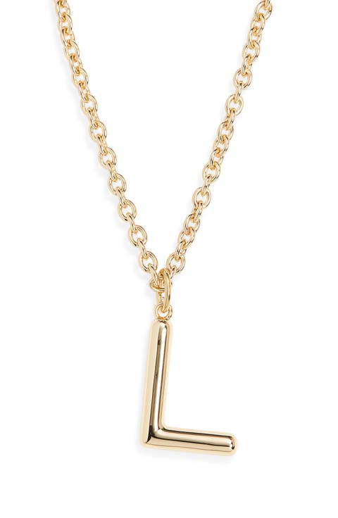 The Big Puffy Initial Pendant Necklace