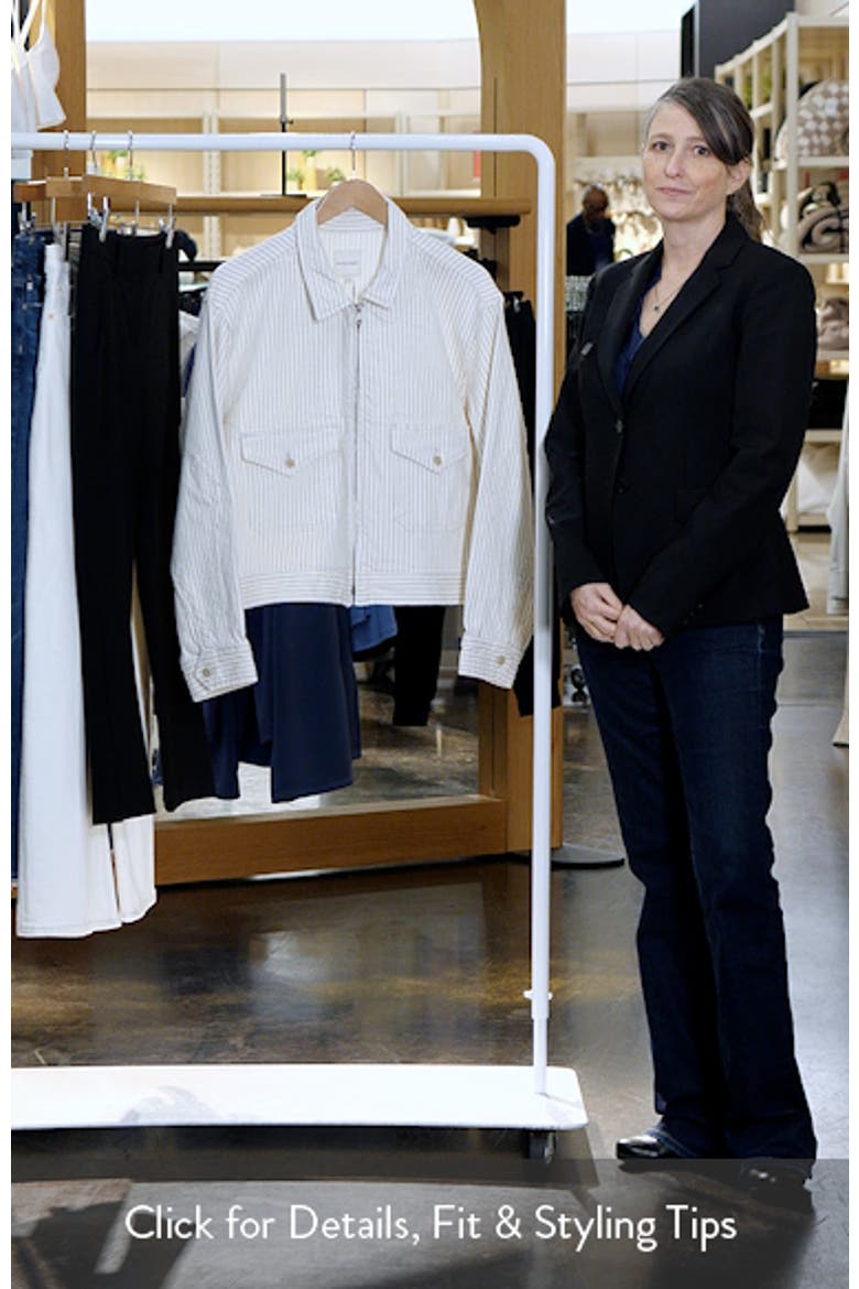 The Robert Pinstripe Stretch Cotton Trucker Jacket video