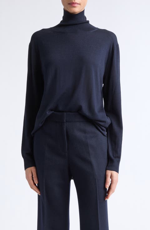 Merino Wool Stand Collar Sweater