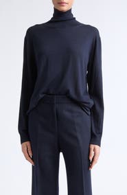 Lafayette 148 New York Merino Wool Stand Collar Sweater