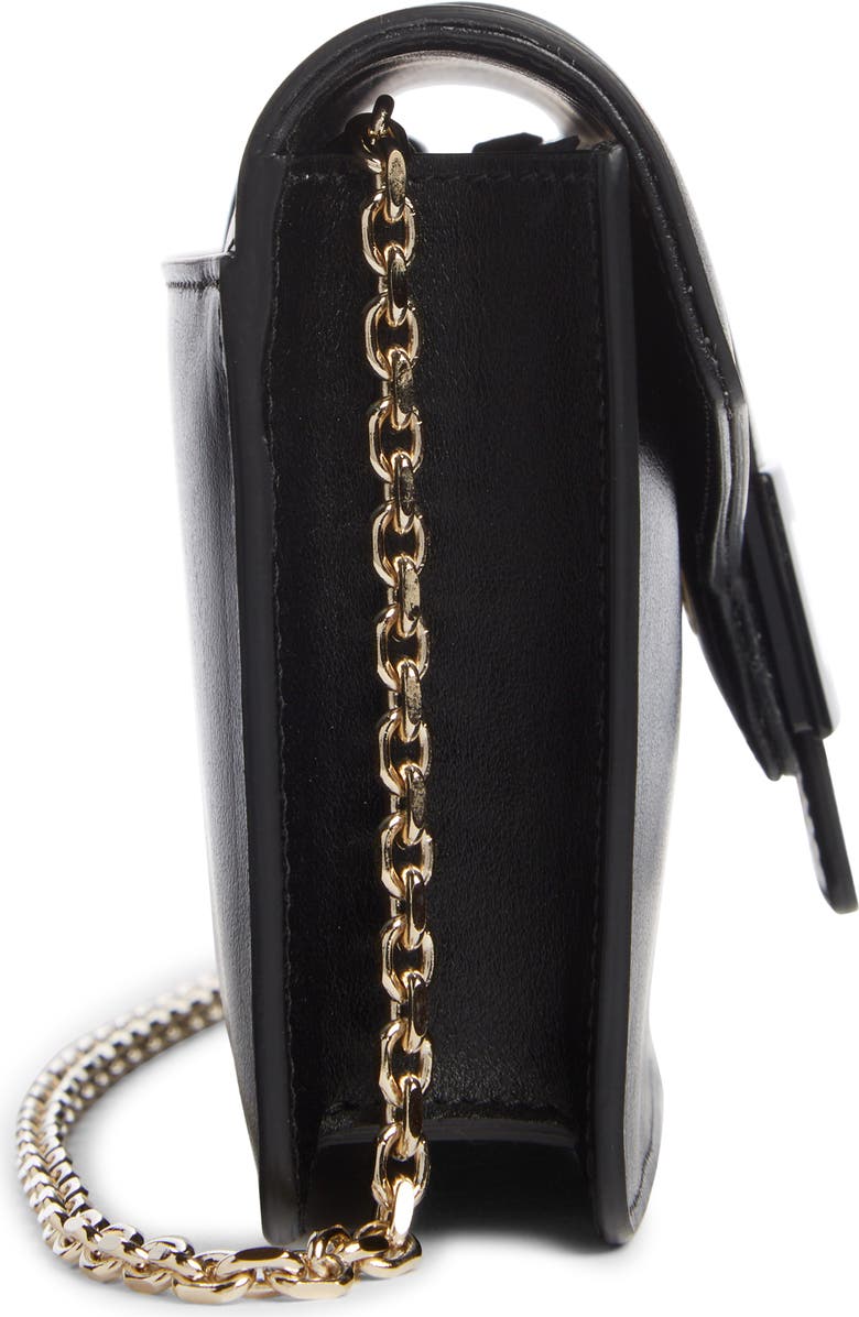 Roger Vivier Viv Leather Clutch, Alternate, color,