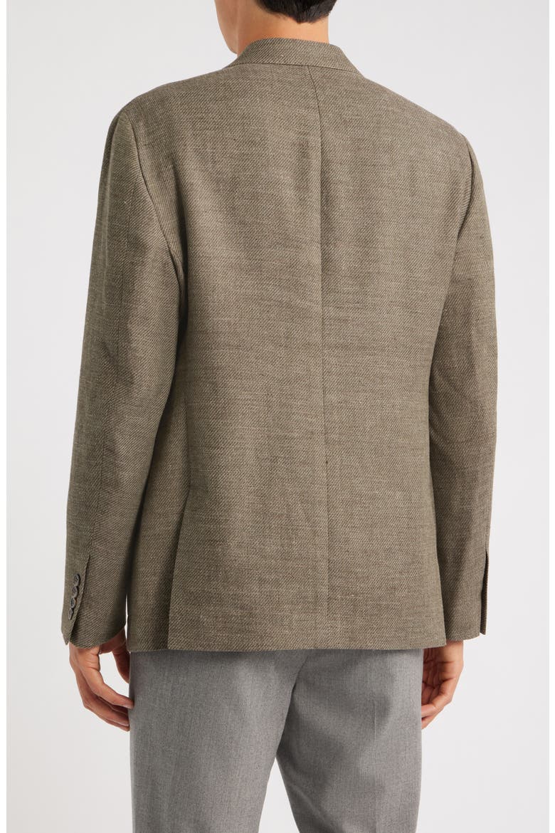 Icon Relaxed Fit Green Mélange Cotton & Linen Sport Coat, Alternate, color, GREEN