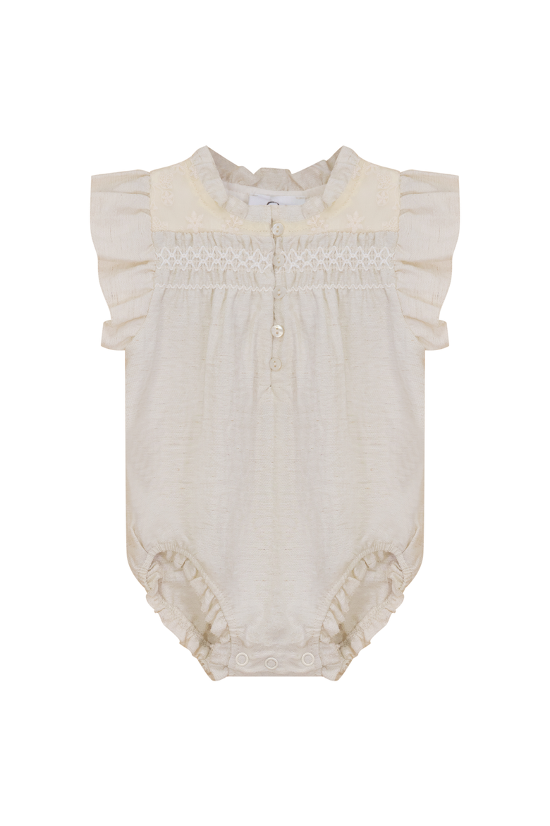 Woven Crinkle Bubble with Sheer Yoke, Main, color, Dark Almond