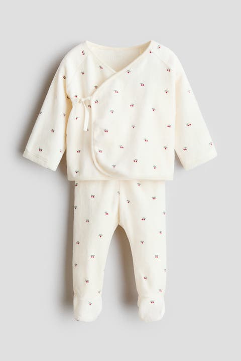 2-piece Velour Cardigan And Pants Set