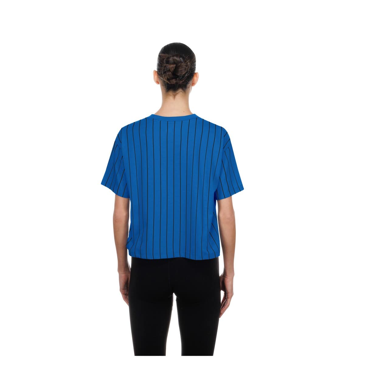 Women's New Era  Royal Seattle Mariners City Connect Throwback Meshback Pinstripe Boxy T-Shirt - image 2