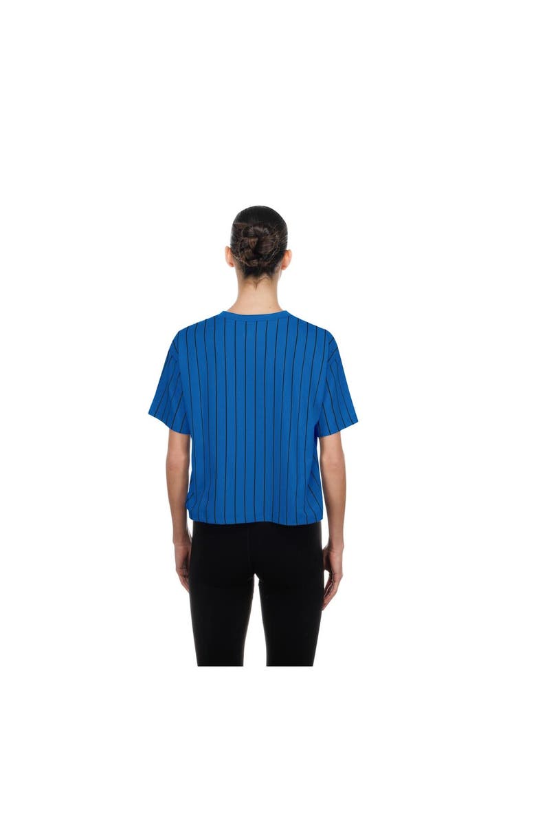 New Era Women's New Era  Royal Seattle Mariners City Connect Throwback Meshback Pinstripe Boxy T-Shirt, Alternate, color, Royal