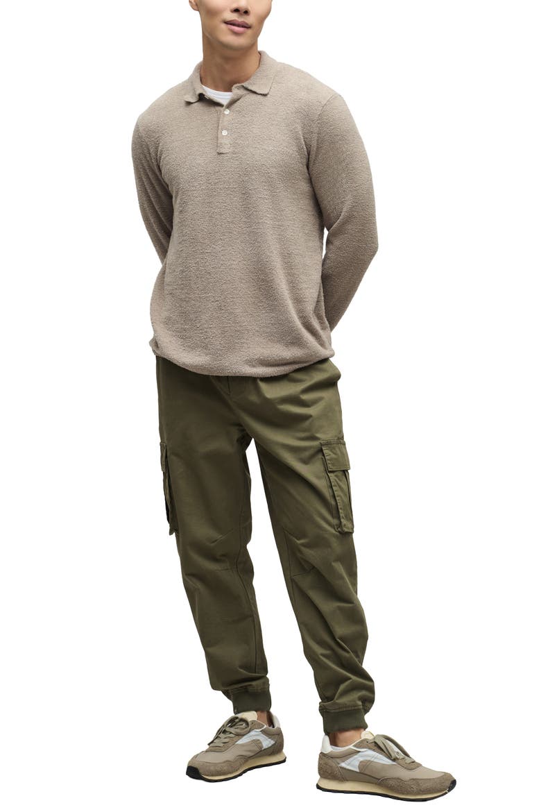 CozyChic® Lite Long Sleeve Polo Shirt, Alternate, color, NICKEL