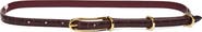 LIFFNER Three Keepers Slim Leather Belt