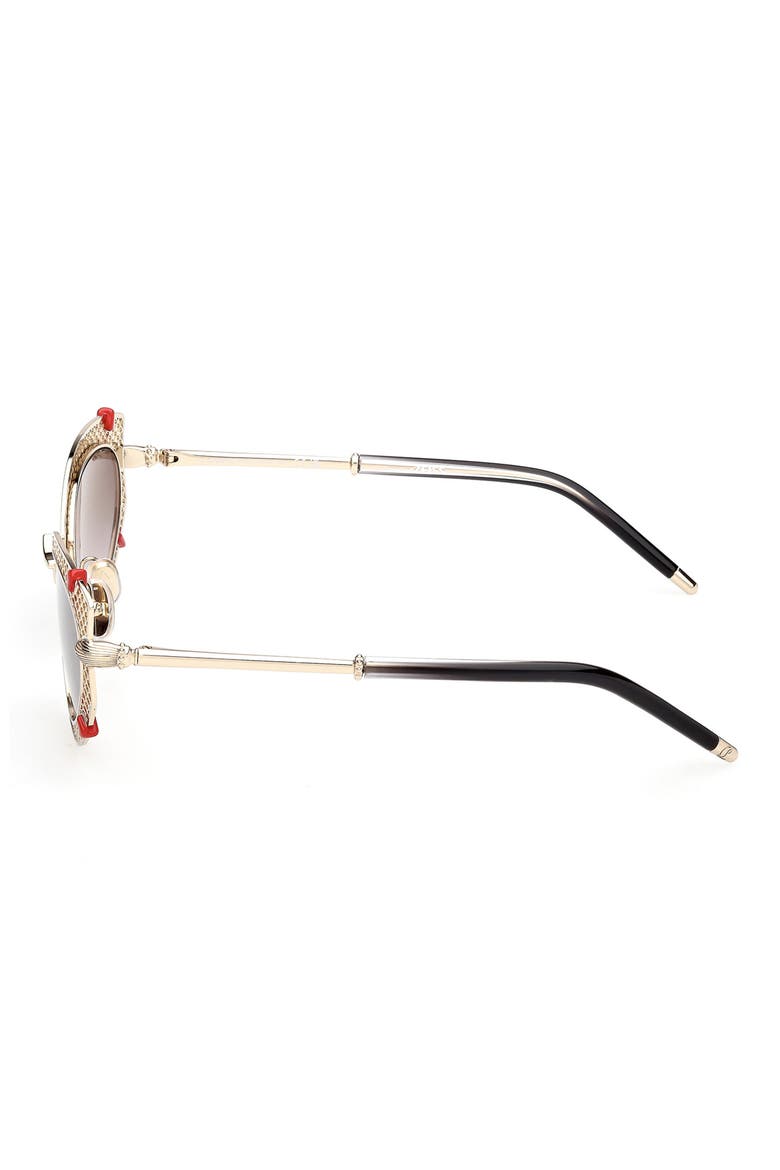 54mm Oval Sunglasses, Alternate, color, PALE GOLD / ZEISS SMOKE LENS