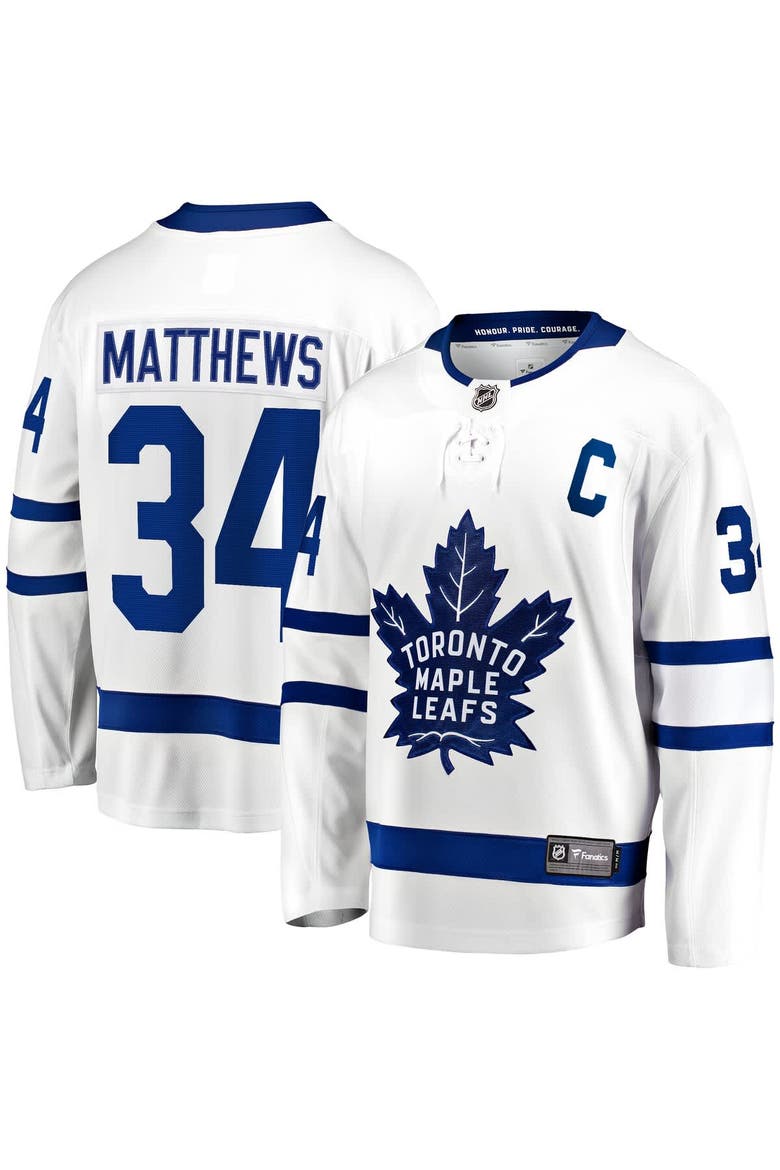 Men's Fanatics Auston Matthews White Toronto Maple Leafs "C" Premier Breakaway Player Jersey, Alternate, color, White