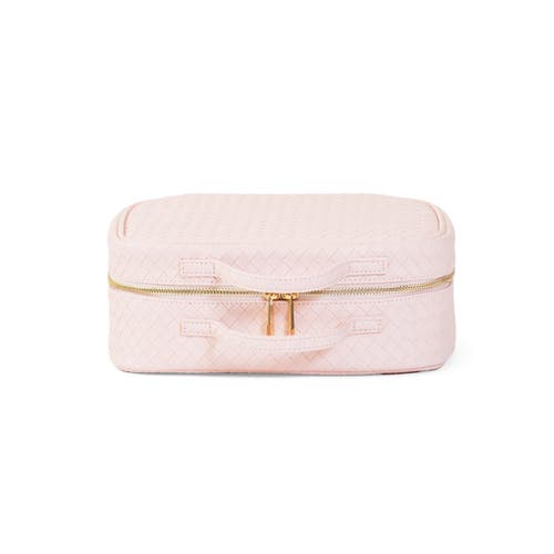 Trvl Design Woven Shell Makeup Bag In Pink