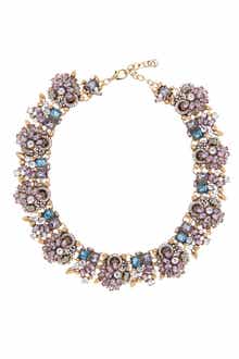 EYE CANDY LOS ANGELES Purple Ivy Crystal Collar Necklace