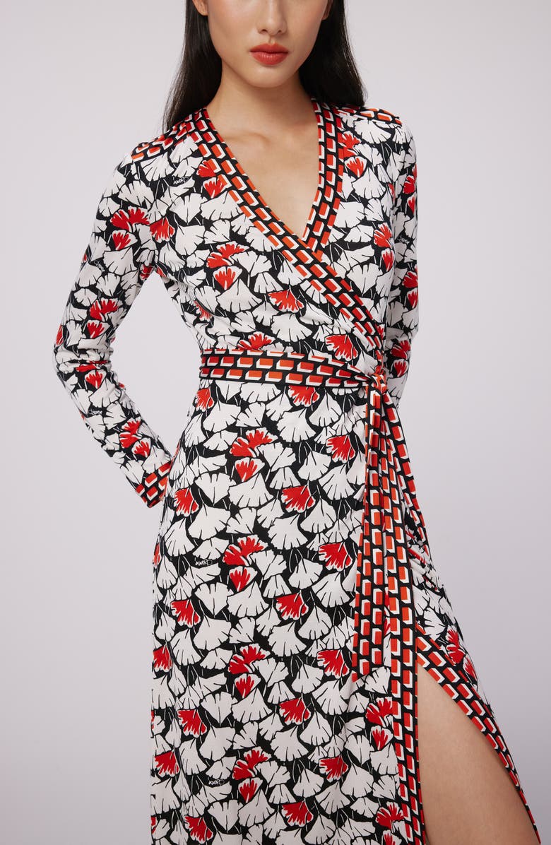 DVF Dancia Floral Print Wrap Dress, Alternate, color, 