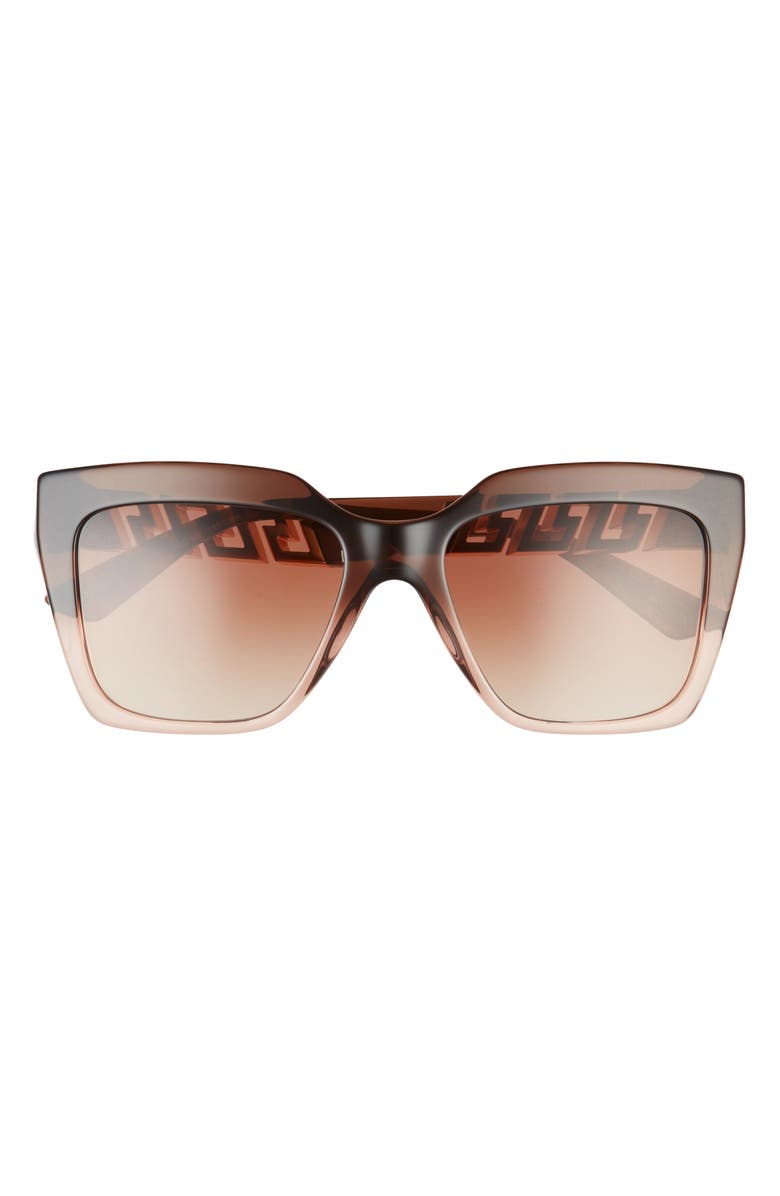 Versace 56mm Gradient Square Sunglasses, Main, color, Brown Gradient
