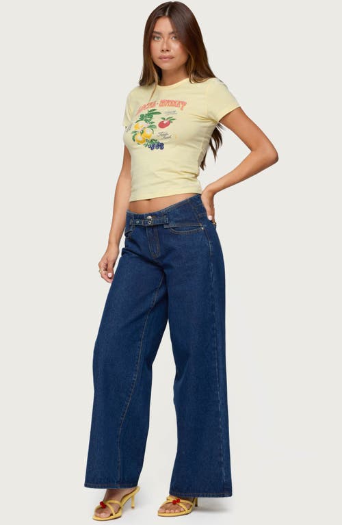 Edikted Local Market Graphic T Shirt In Yellow
