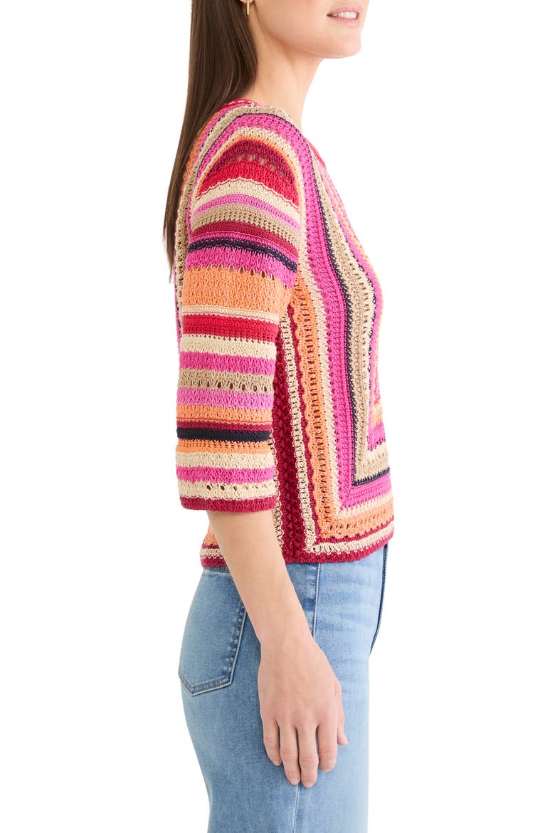 Pastiche Mix Stitch Sweater, Alternate, color, PINK MULTI