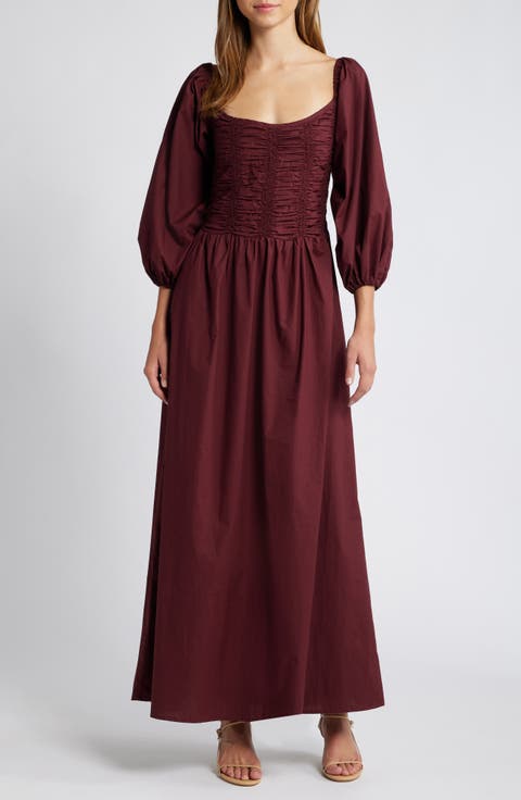 Alma Balloon Sleeve Maxi Dress