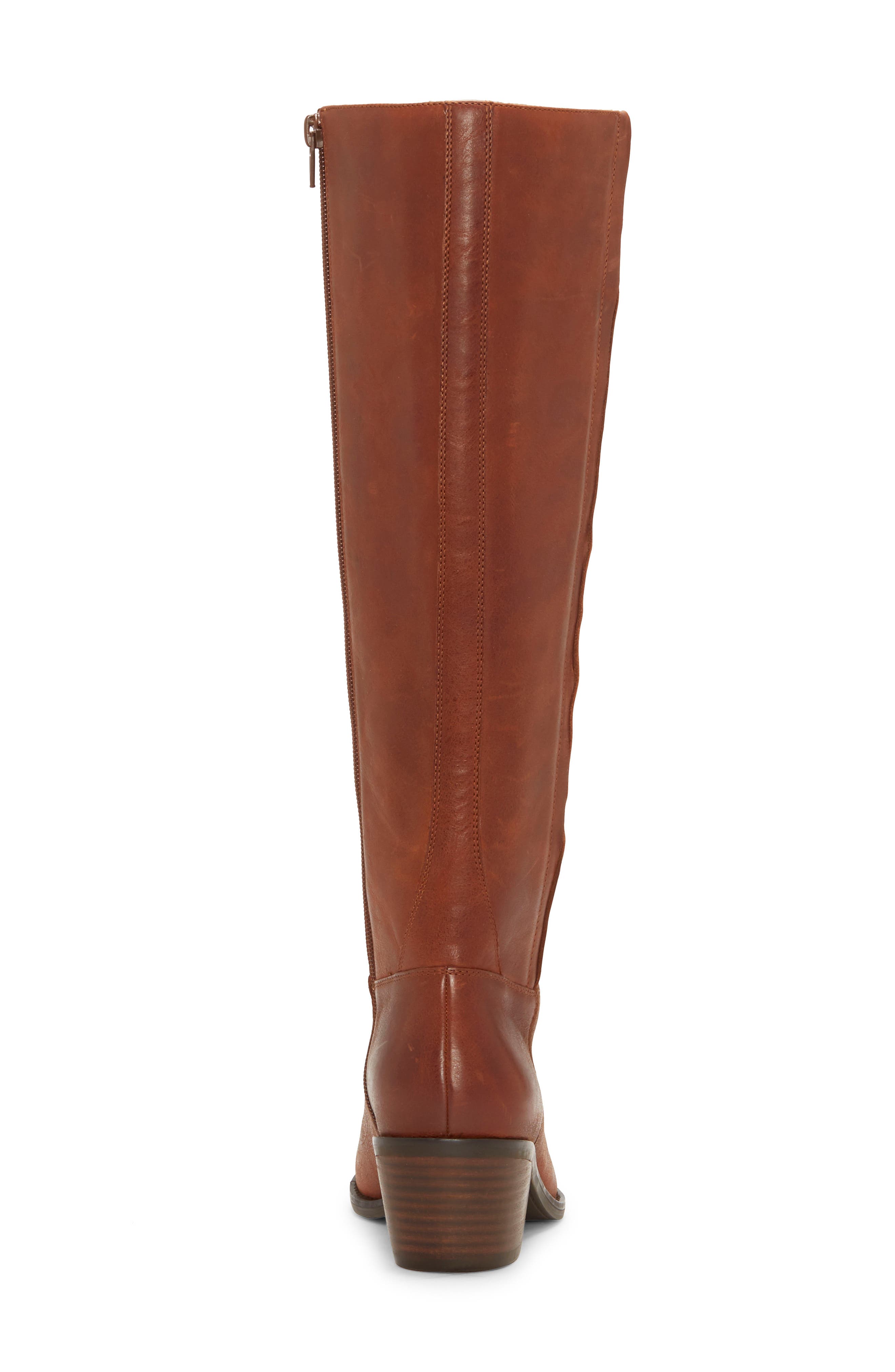 Iscah Knee High Boot, Alternate, color, WHISKEY LEATHER