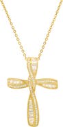 Queen Jewels Sterling Silver CZ Cross Necklace