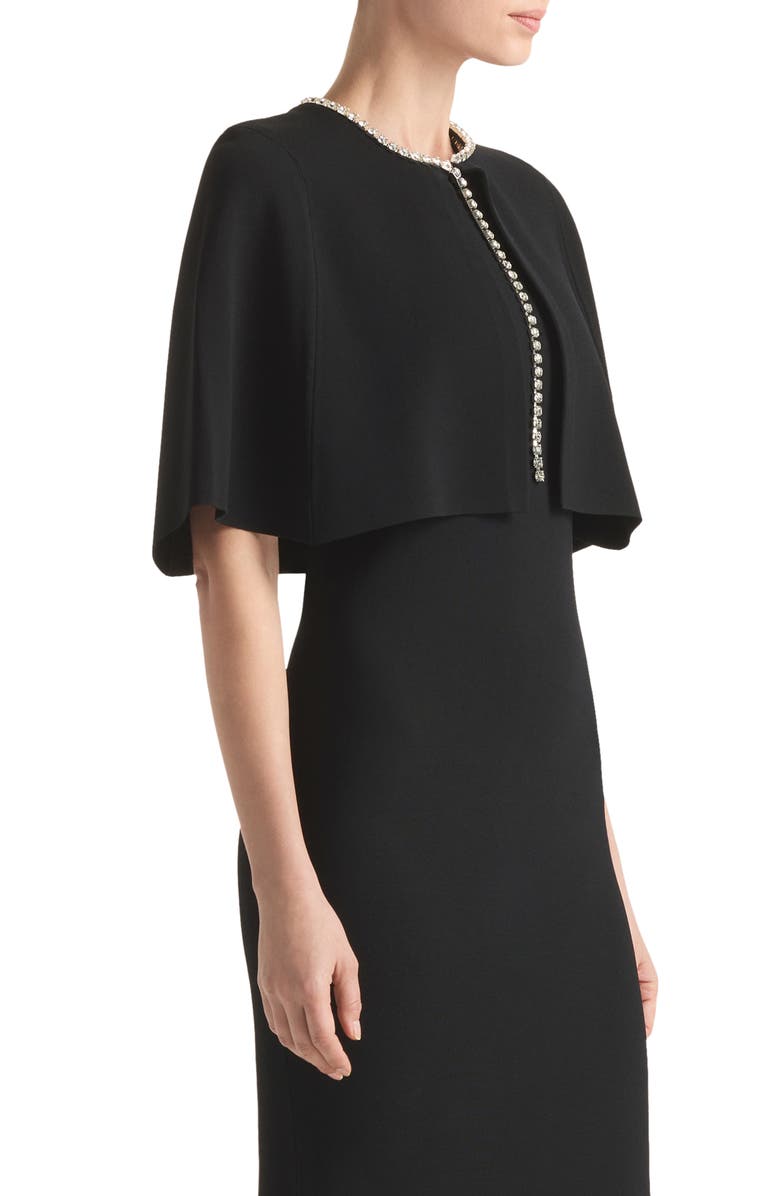 St. John Evening Crystal Detail Half Milano Capelet, Alternate, color,