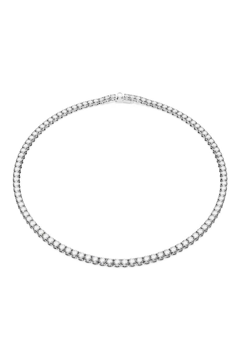 Matrix Tennis Necklace, Alternate, color, SILVER/ WHITE