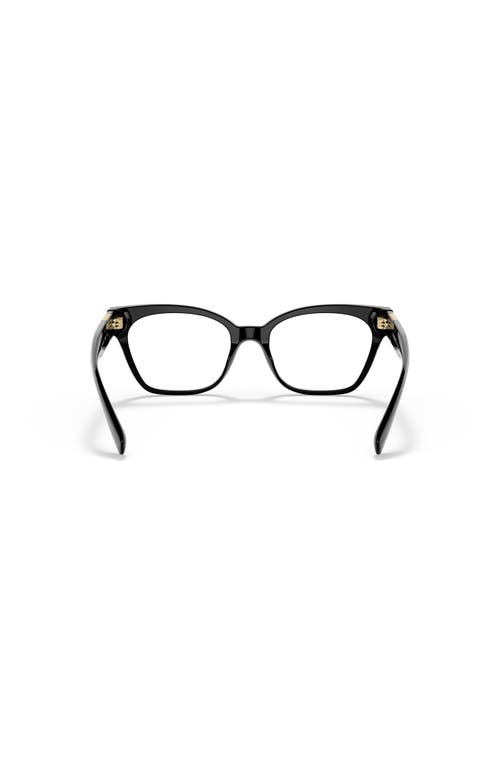 Versace 53mm Cat Eye Optical Glasses In Black