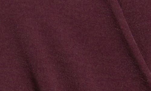 Connected Apparel Long Sleeve Faux Wrap Midi Dress In Purple